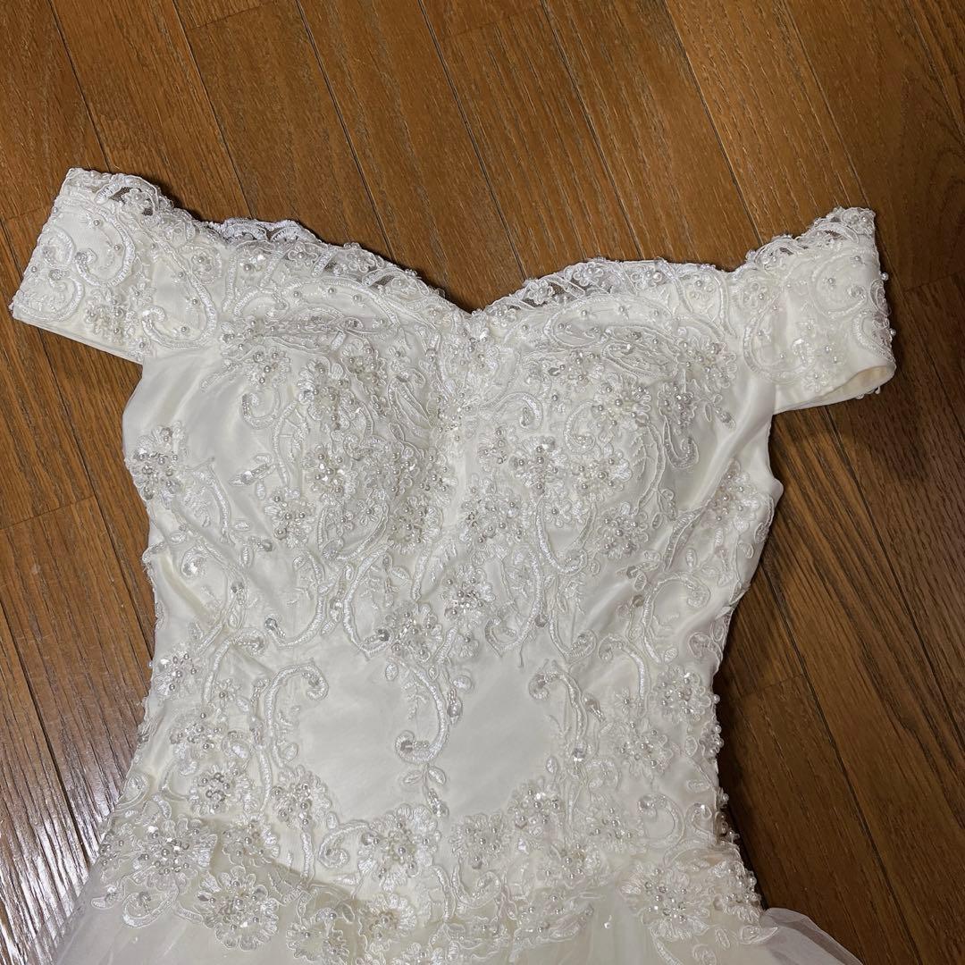 ウェディングドレス オフショルダー 5号