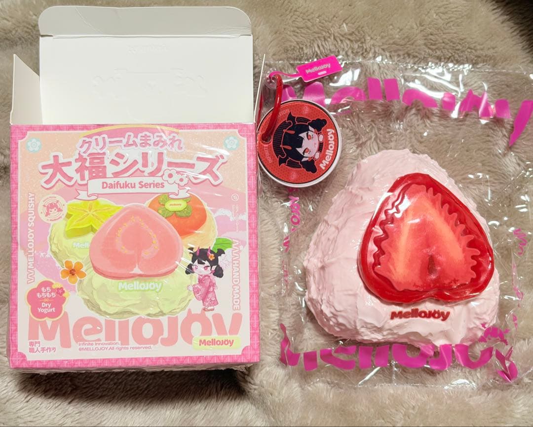 Mellojoy スクイーズ クリームまみれ 大福シリーズ ストロベリー
