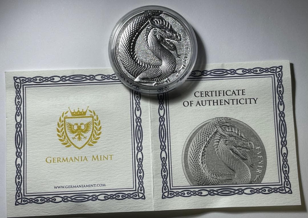 2020年 2 x 1オンス 銀貨 ファフニル ゲルマニア造幣局