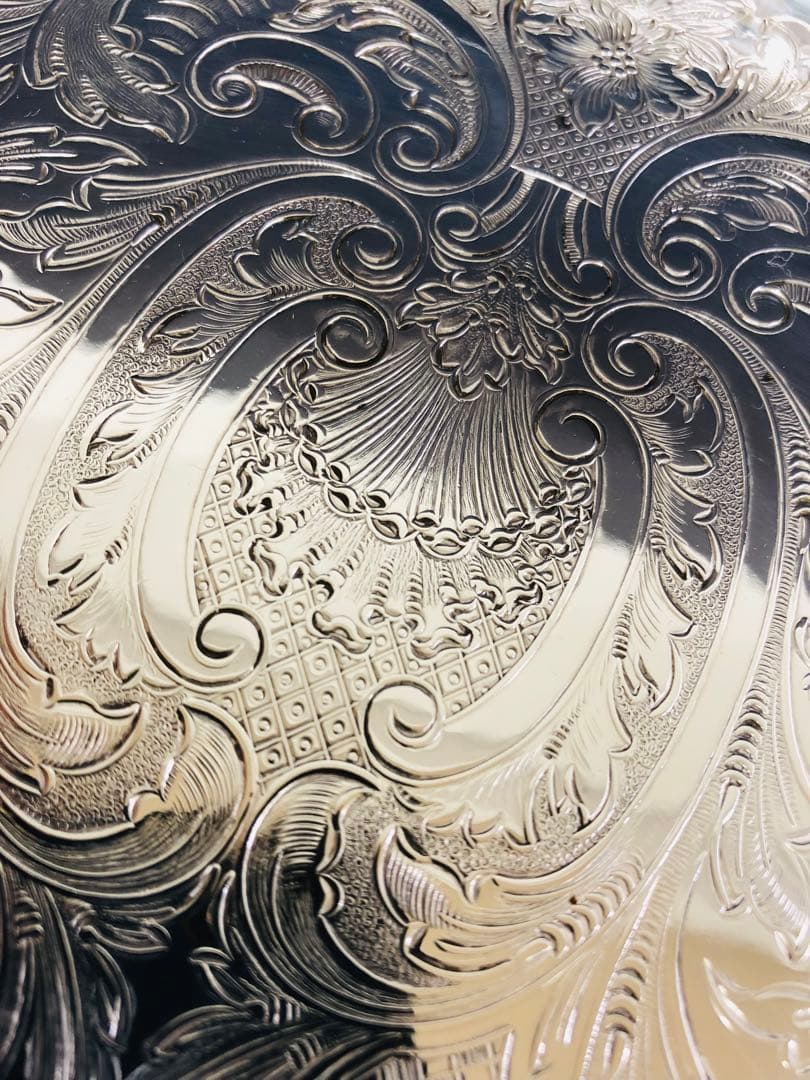 マッピン＆ウェッブ 特大 円形 トレイ シルバープレート 銀メッキ加工