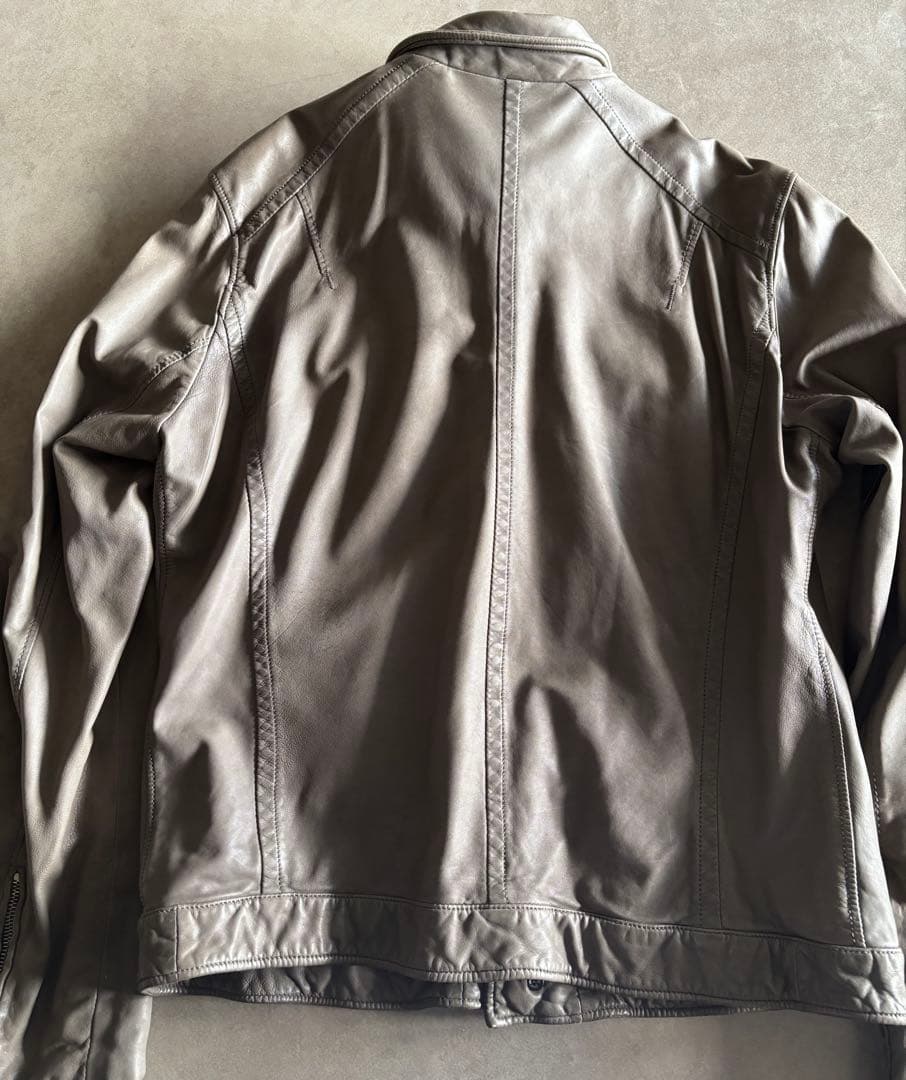 定価約35⭐︎ニールバレット⭐︎レザー⭐︎ブルゾン⭐︎グレーベージュ