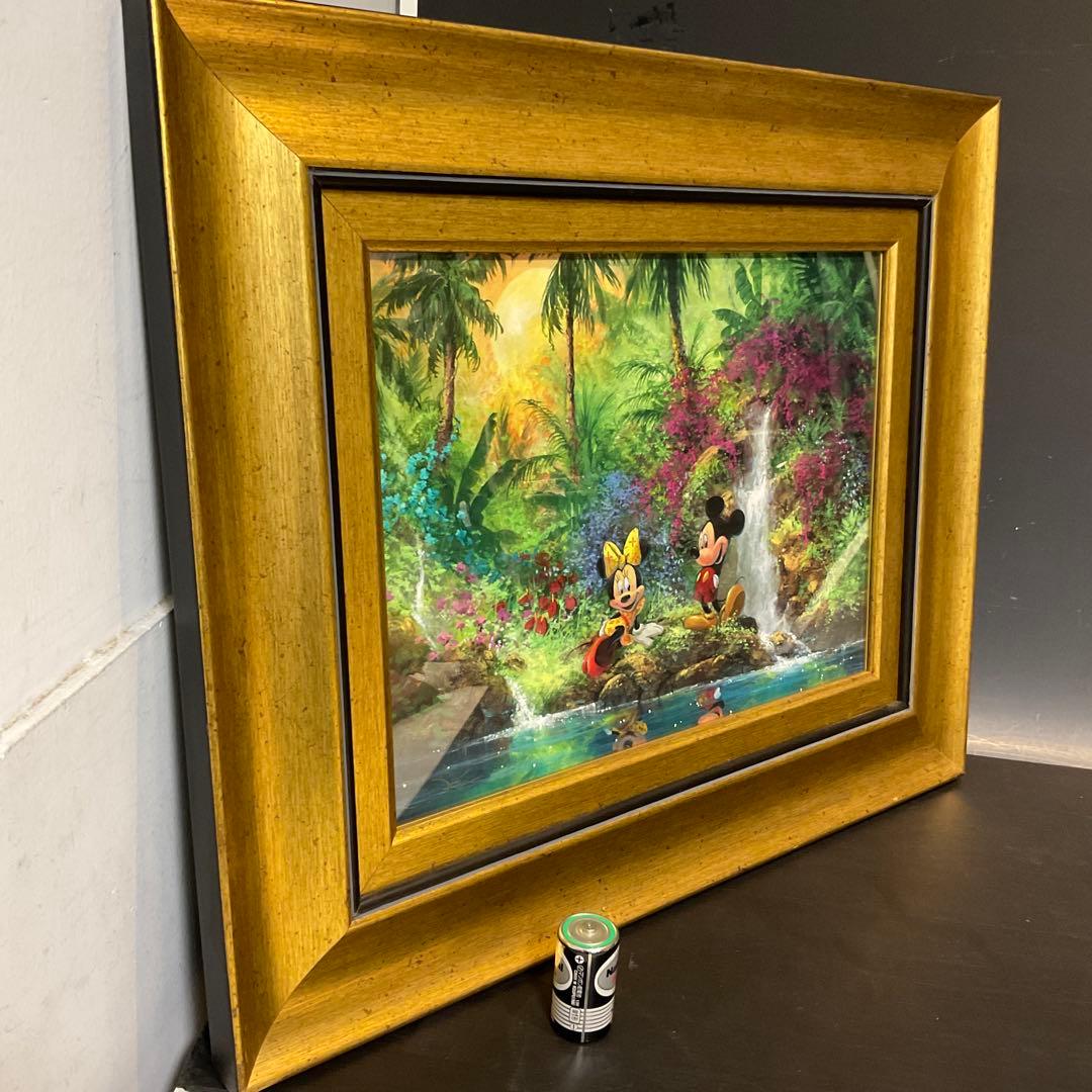 62302 限定 ミッキー＆ミニー 絵画 真正証明書付 ゴールドフレーム
