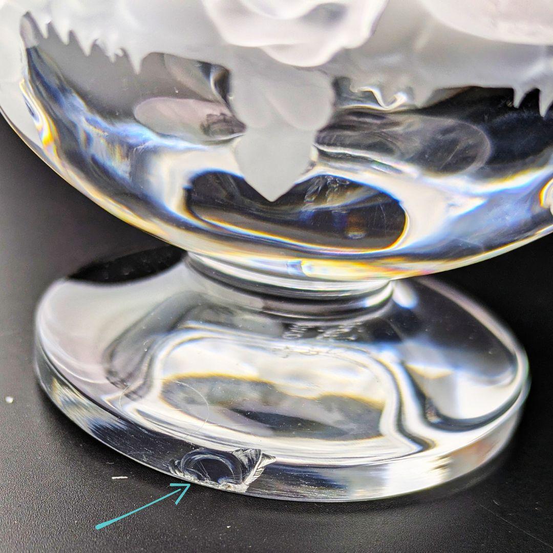 生活に洗練を☆ラリック ダンピエール 花瓶 雀葡萄紋フロストガラス