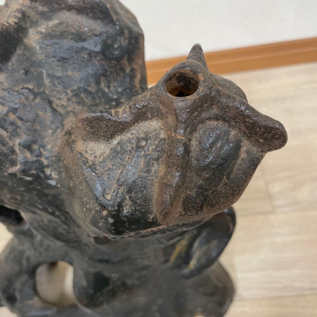 鷹 松 松の木 鳥 ブロンズ 鉄製品 鉄製 銅彫金 彫刻 鳥 アンティーク 金運