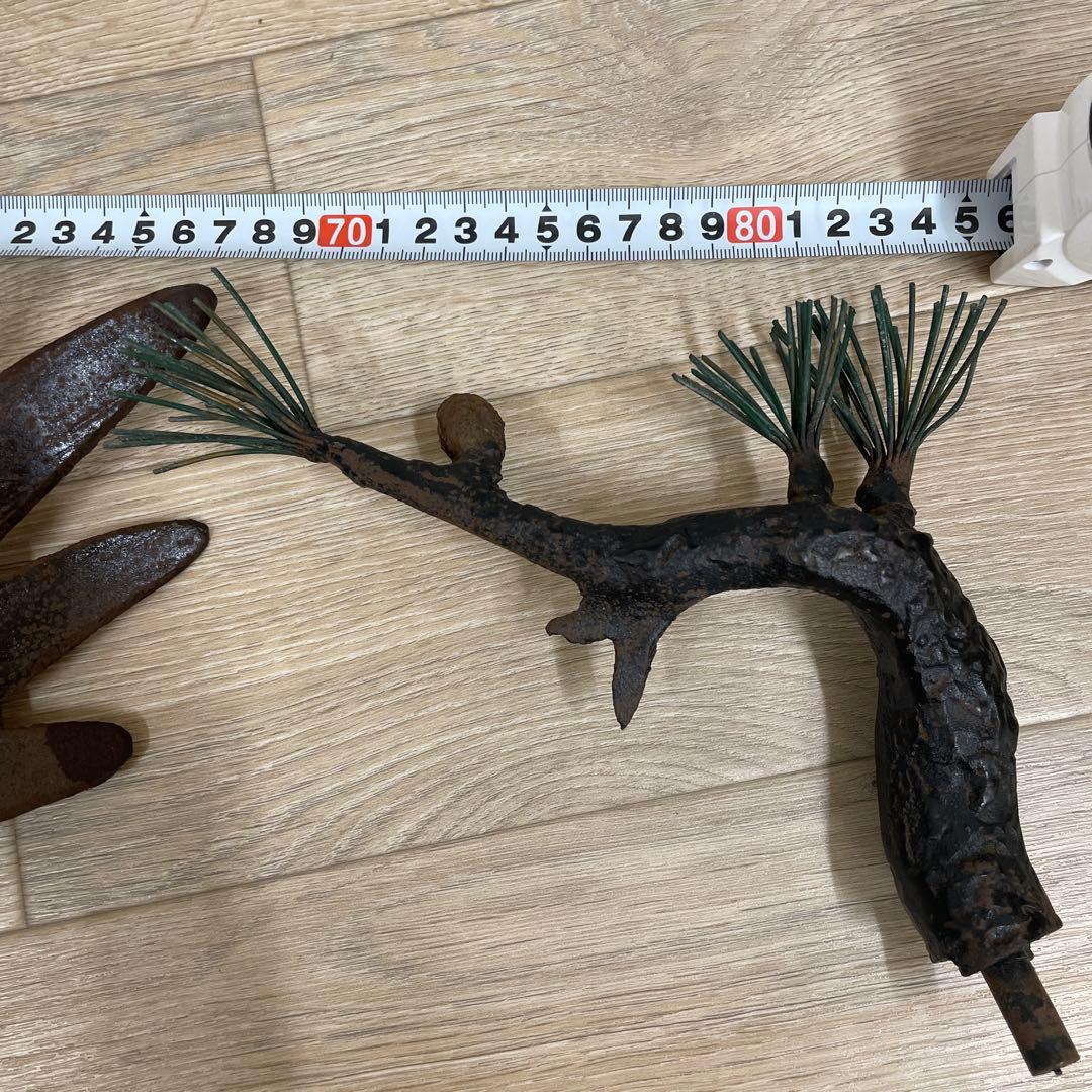 鷹松松の木鳥ブロンズ鉄製品鉄製銅彫金彫刻鳥アンティーク 金運