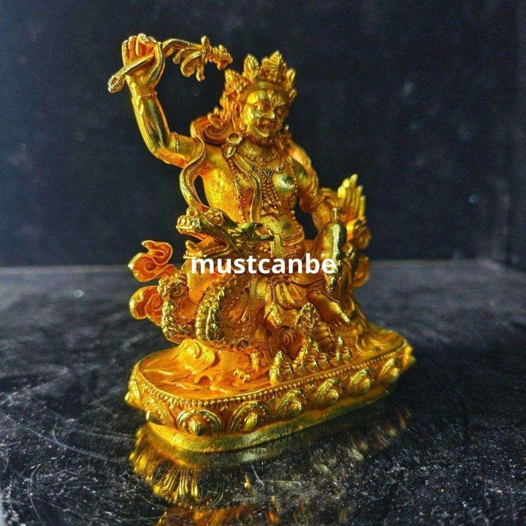 密教仏像 白財神像 車載神像 銅製 置物