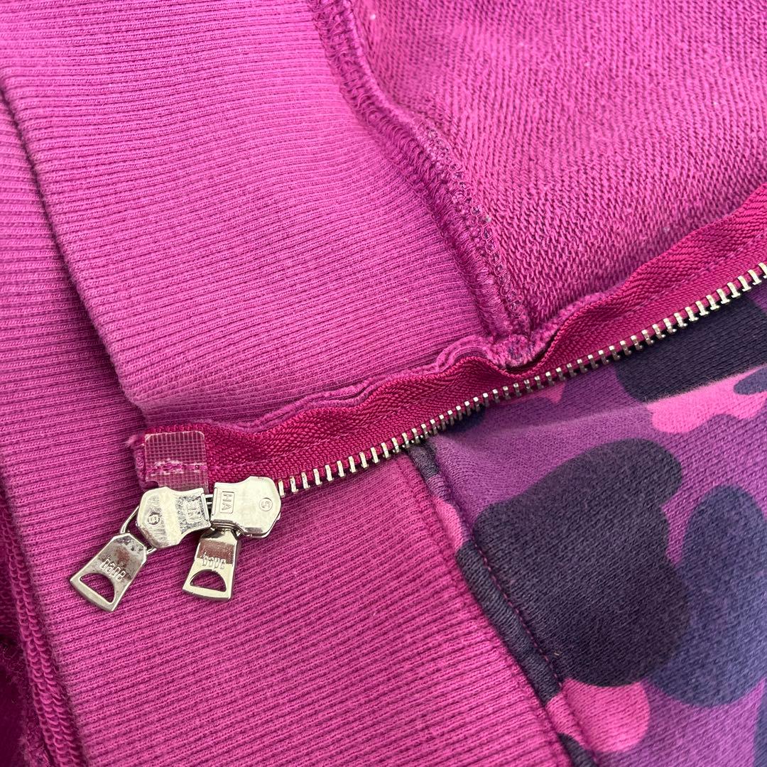 A Bathing Ape パープルカモフラージュパーカー XXL