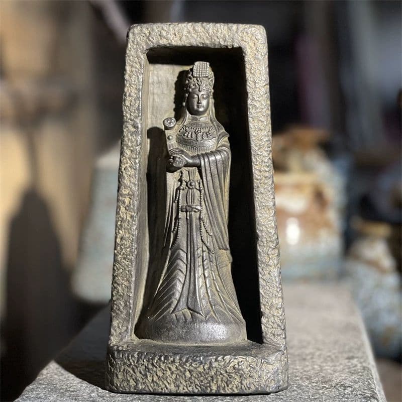 中国北魏「石雕・菩薩立像」南北朝時代・北斎・北魏様式・大乗仏教寺院