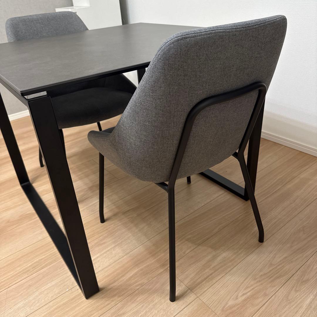 エリンギさん専用①【テーブル】ニトリ　セラミック　ダイニングテーブル、椅子2点