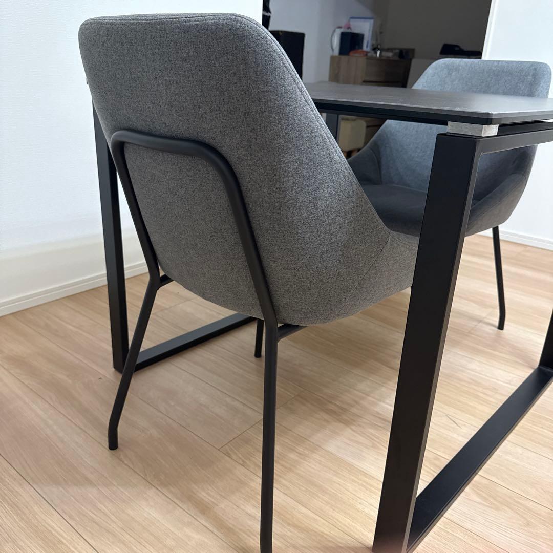 エリンギさん専用①【テーブル】ニトリ　セラミック　ダイニングテーブル、椅子2点