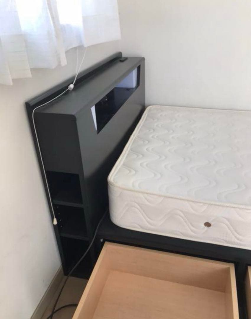 シングルベット 収納・マットレス付き