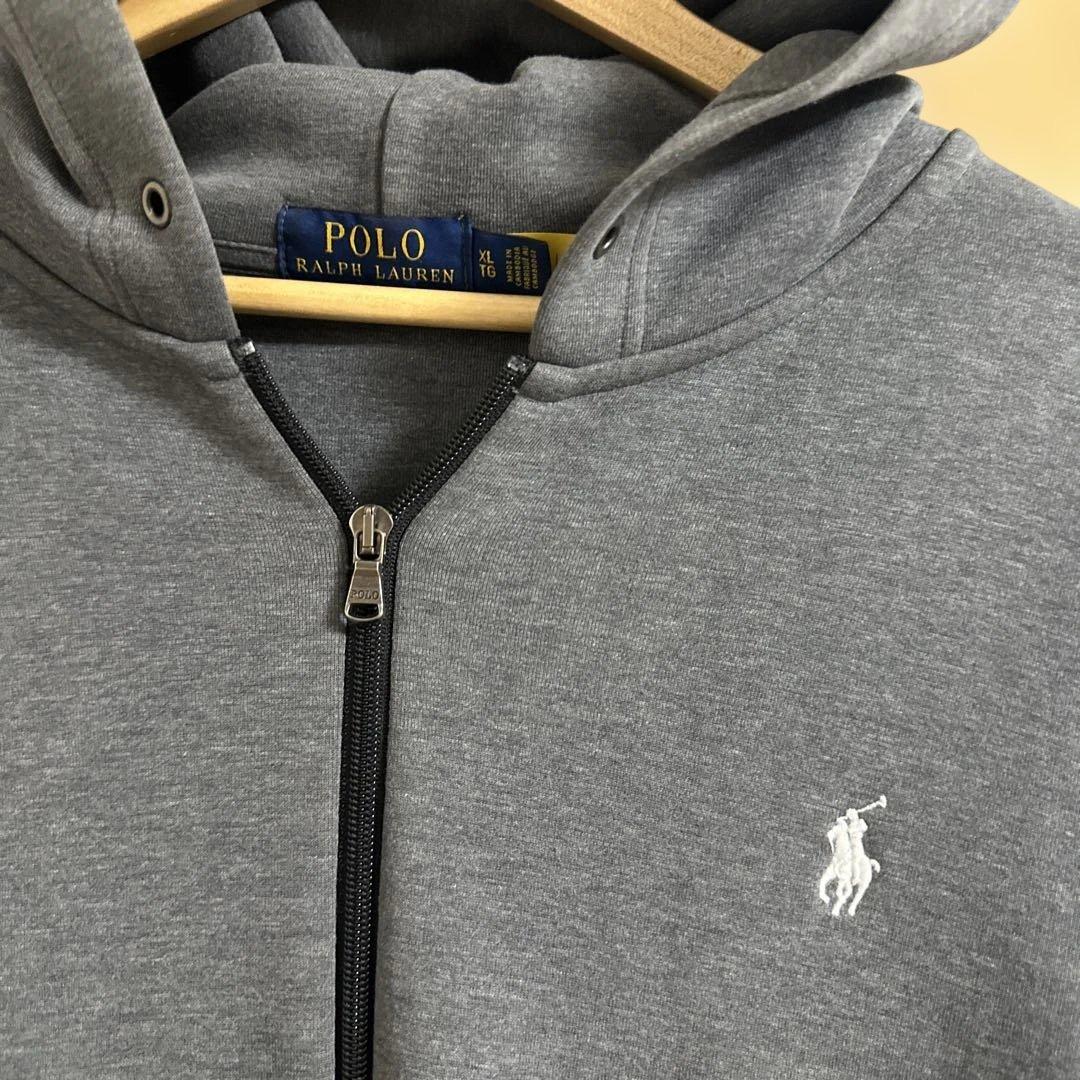 ラルフローレン　ボンディング ジップパーカー　グレー　国内正規品