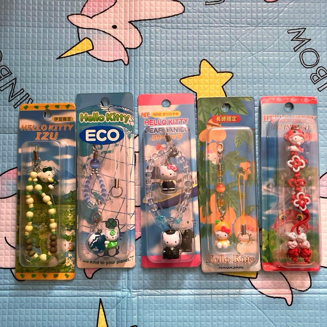 星*奨様 ご当地キティ ストラップ 根付 35点 まとめて 当時物