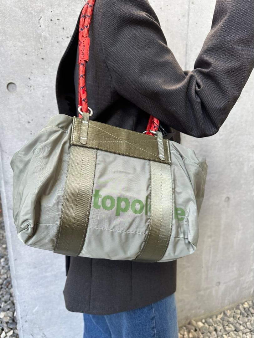topologie Duffle Small オリーブグリーン　ストラップ付き