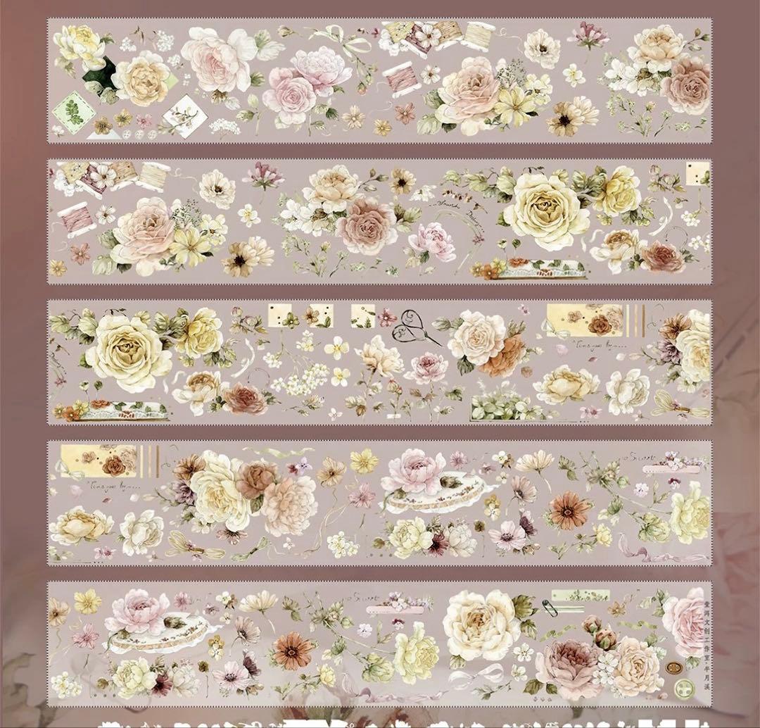 ⭐️SALE⭐️ 壹洱原创《半溪月》海外マスキングテープ　マステ 【2374】