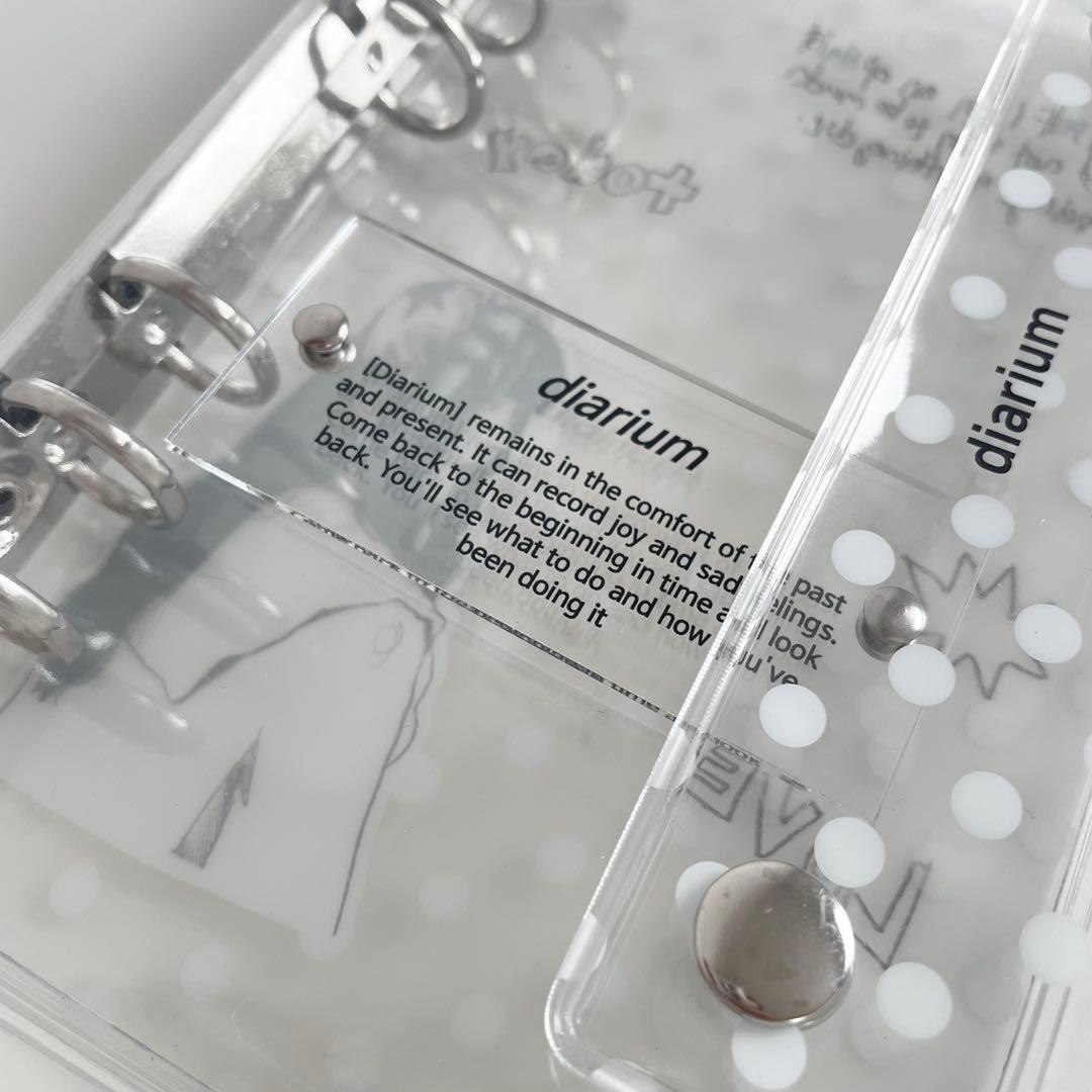 早い者勝ち 韓国 貯金 バインダー カバー A6 pvc diarium 6 ファイル