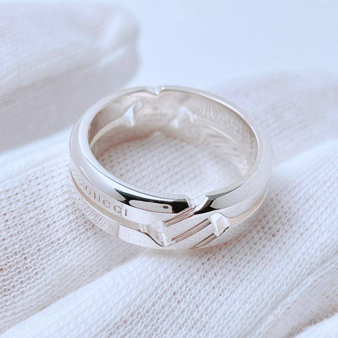 新品同様 グッチ GUCCI 925 ノット リング 指輪 シルバー Y720