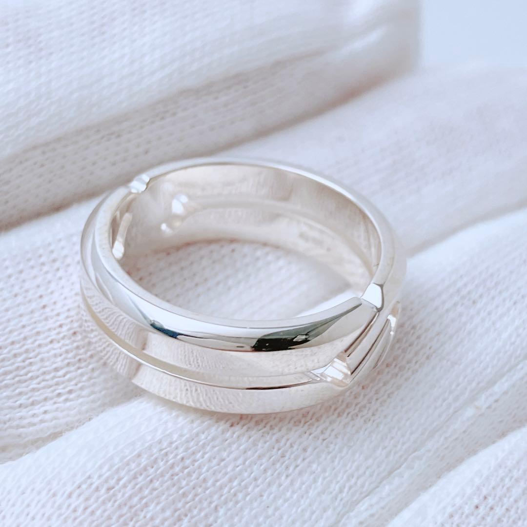 新品同様 グッチ GUCCI 925 ノット リング 指輪 シルバー Y720