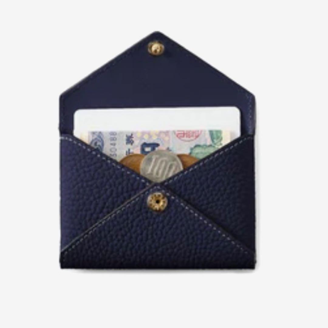 【新品】 ボナベンチュラ エンベロープ カードケース ネイビー