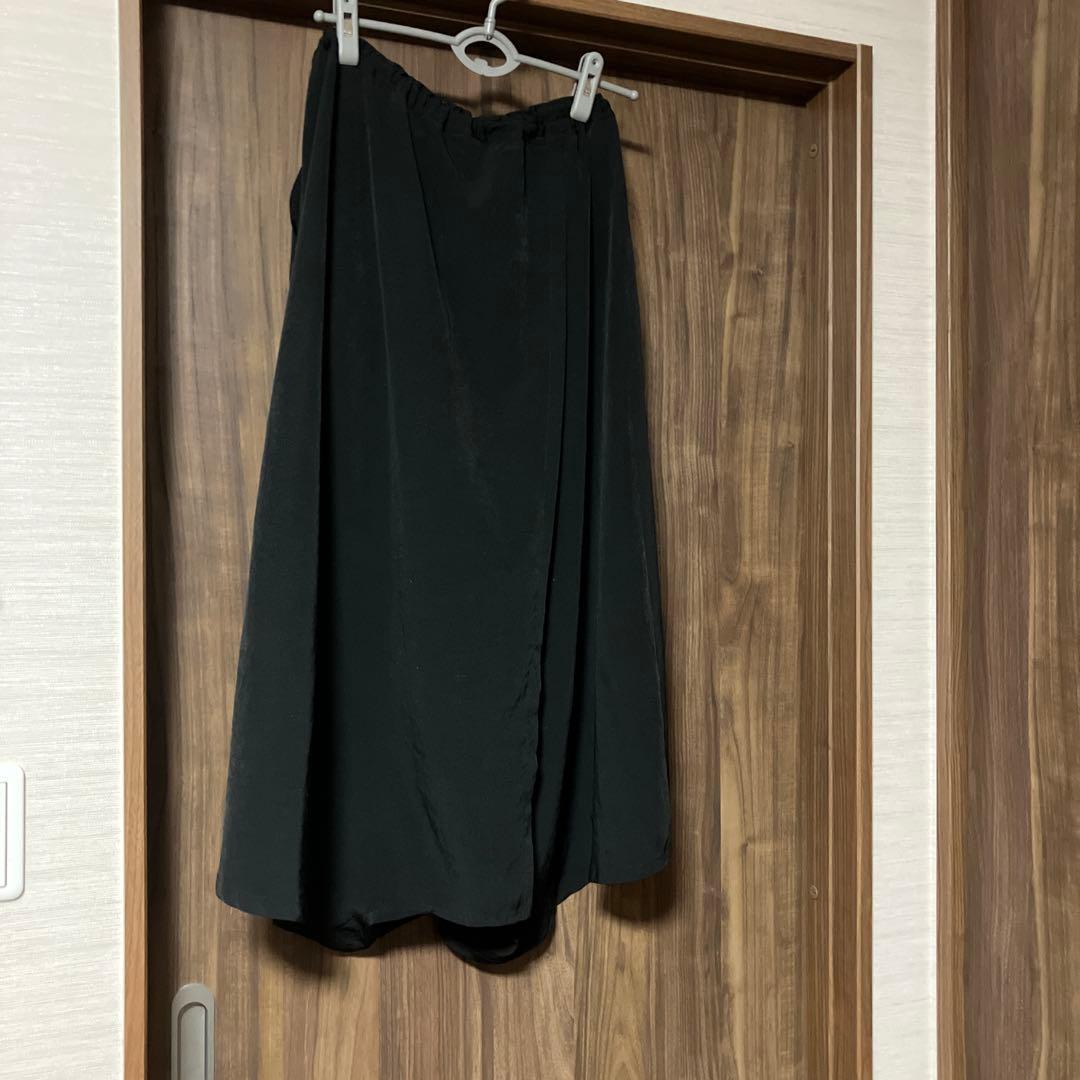 Y's　ワイズ　ウエストコードパンツスカート　袴パンツ　サルエル　変形　2　黒