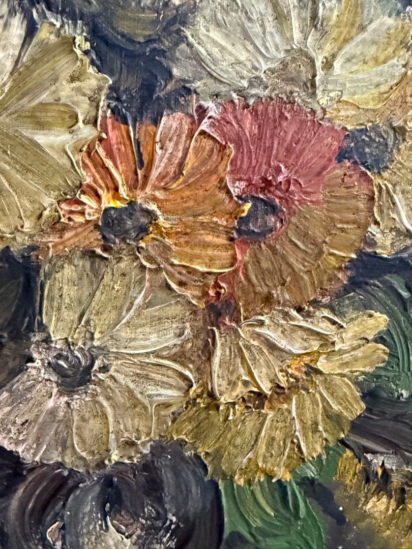 フランス 近代絵画の父 Paul Uzzano 花瓶に生けた花 模写F10サイズ