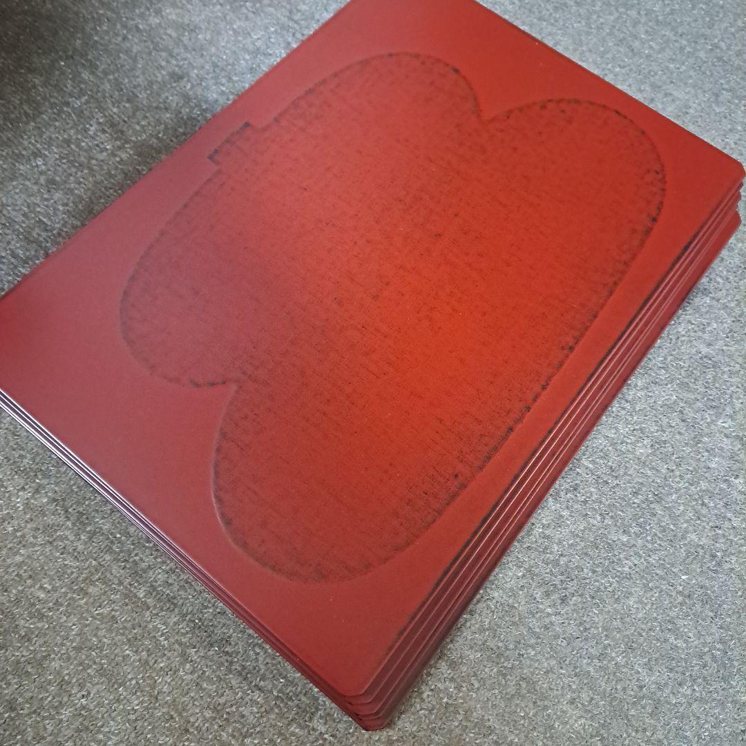 【越前漆器　尺4サイズ　長角ランチョンマット×5客】木製※MDF　瓢箪柄　根来