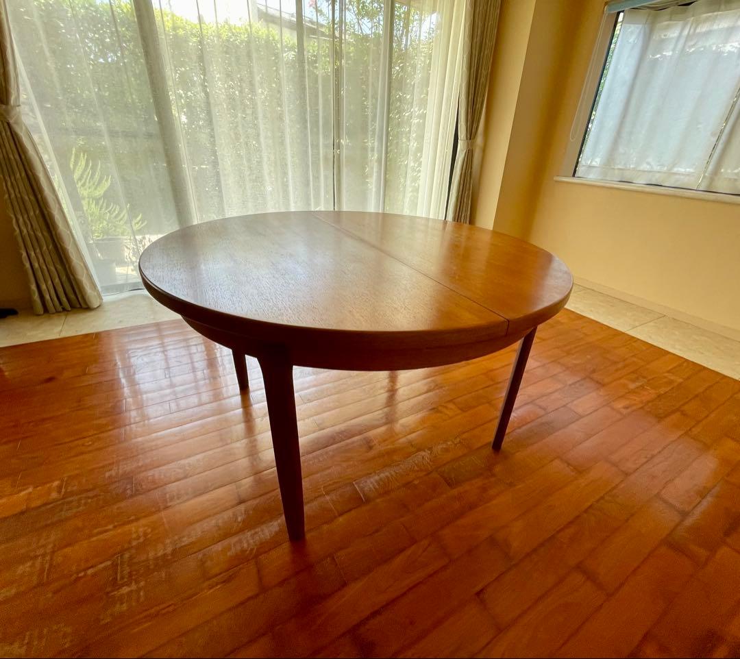 G-PLAN チーク　ラウンドダイニングテーブル　丸テーブルとオーバル2ウェイ