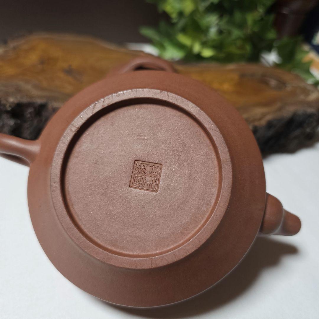 中国茶器/中国宜興 紫砂壺 急須 漢詩彫り