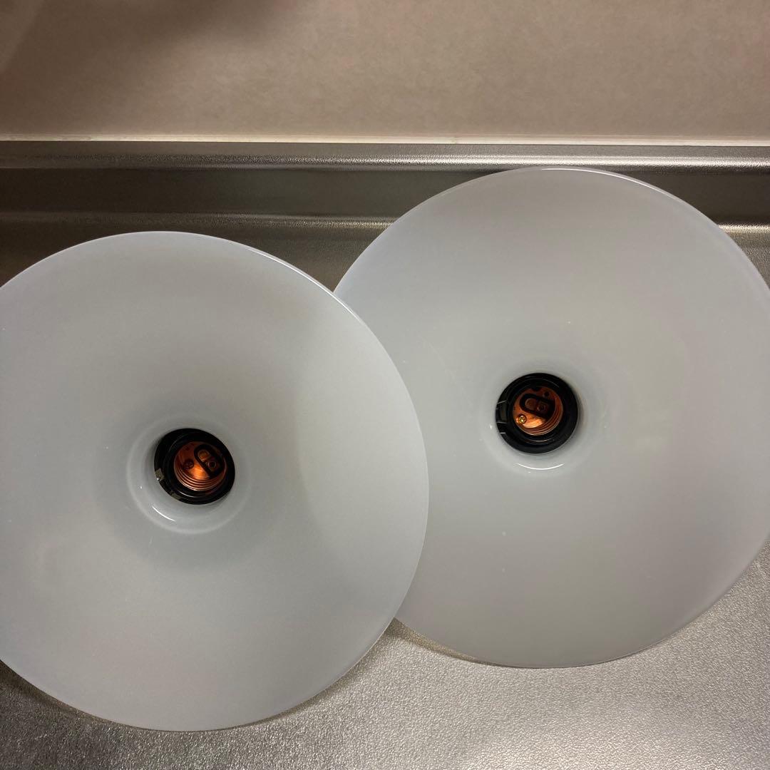 アンティーク ホワイトペンダントライト 2個セット E26 レトロ