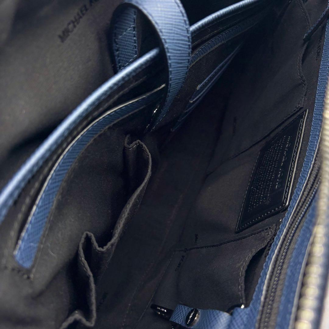 未使用級 2way マイケルコース クロコ型押 イタリアンレザー ブリーフケース