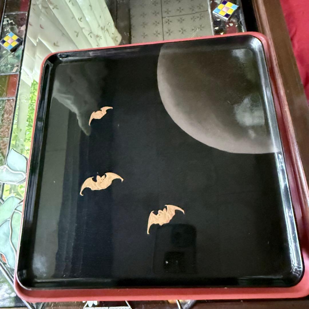 2200様感謝‼️秋の風雅‼️JAPAN 研出蒔絵 『銀月』絵替八寸膳十客木箱