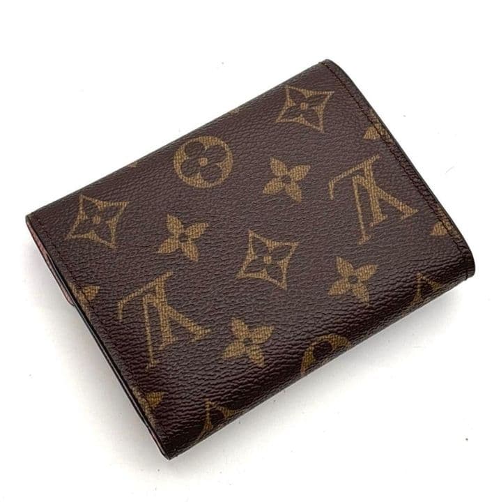 ルイヴィトン モノグラム ヴィクトリーヌ 三つ折り財布 ローズバレ