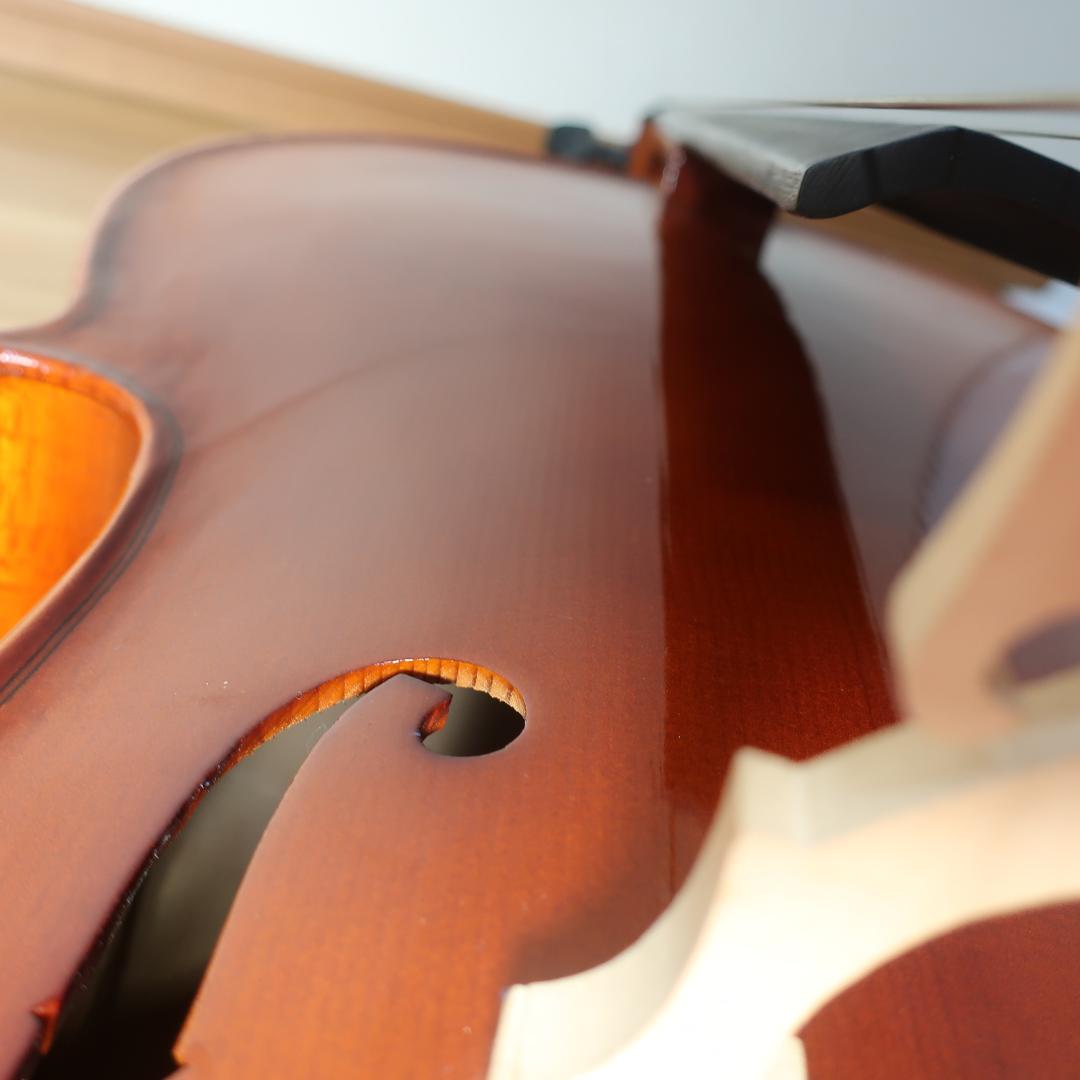 チェロ 4/4 弓付き トップ単板 メーカー不明 【直接引取値引あり】