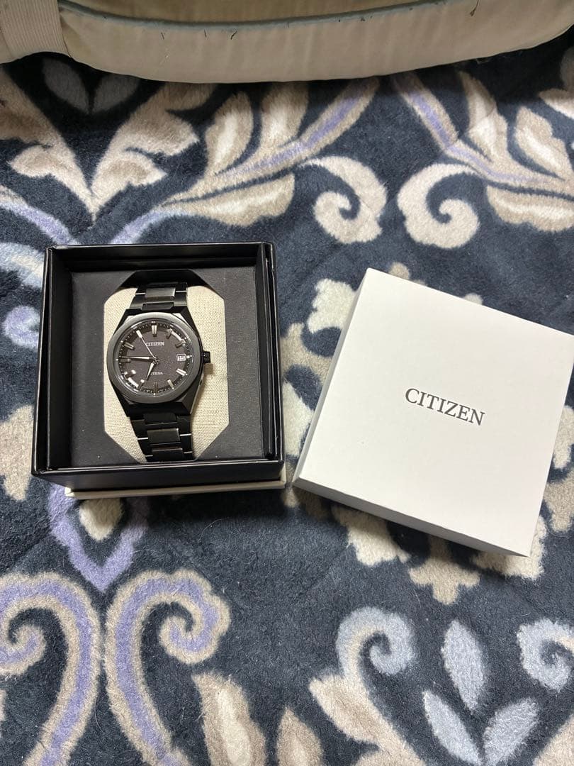 CITIZEN エコドライブ ソーラー電波腕時計 ブラック