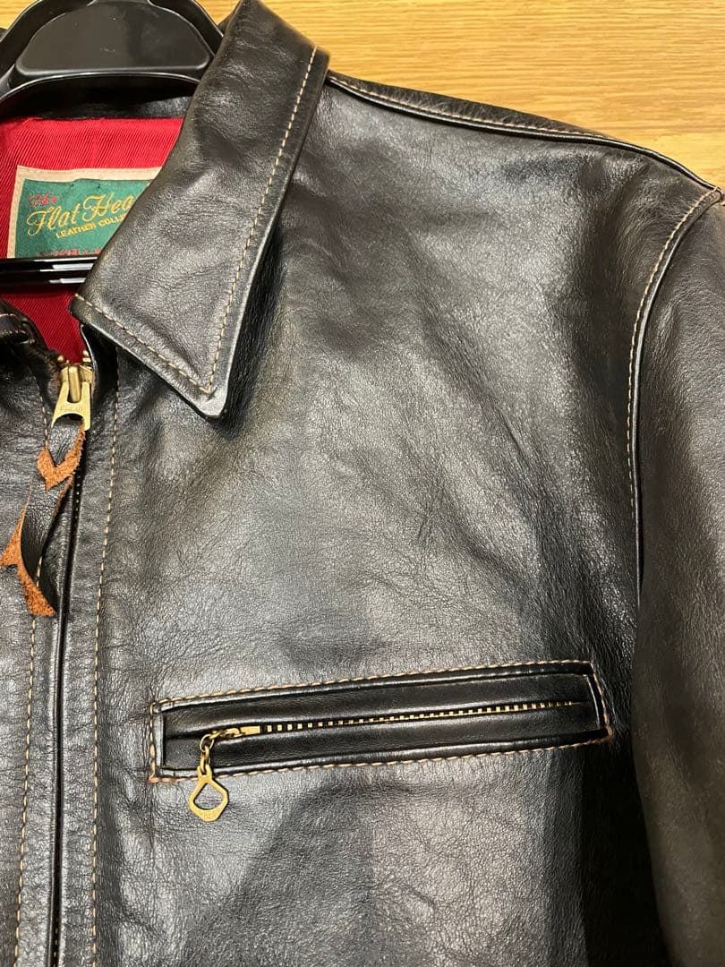 ジミー様専用】フラットヘッド 革ジャン シングルライダース L 40 黒