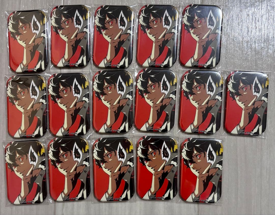 ペルソナ5 ジョーカー 主人公 雨宮蓮 スクエア缶バッジ 16個 - メルカリ