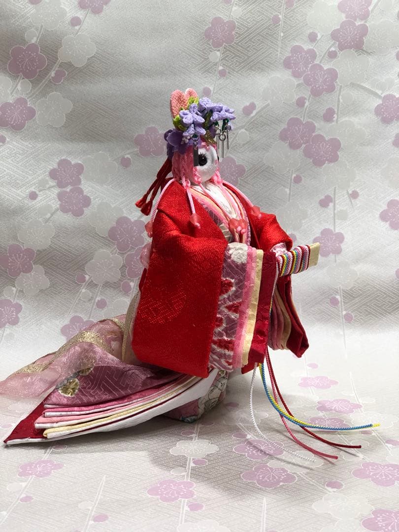 創作うさぎ人形 葵祭 一二単 古布 着物 ちりめん ハンドメイド