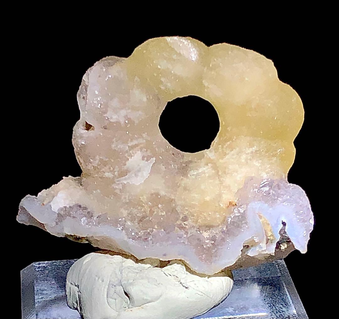 母岩付き】フローライト リング ポンデリング インド産 原石 鉱石 標本