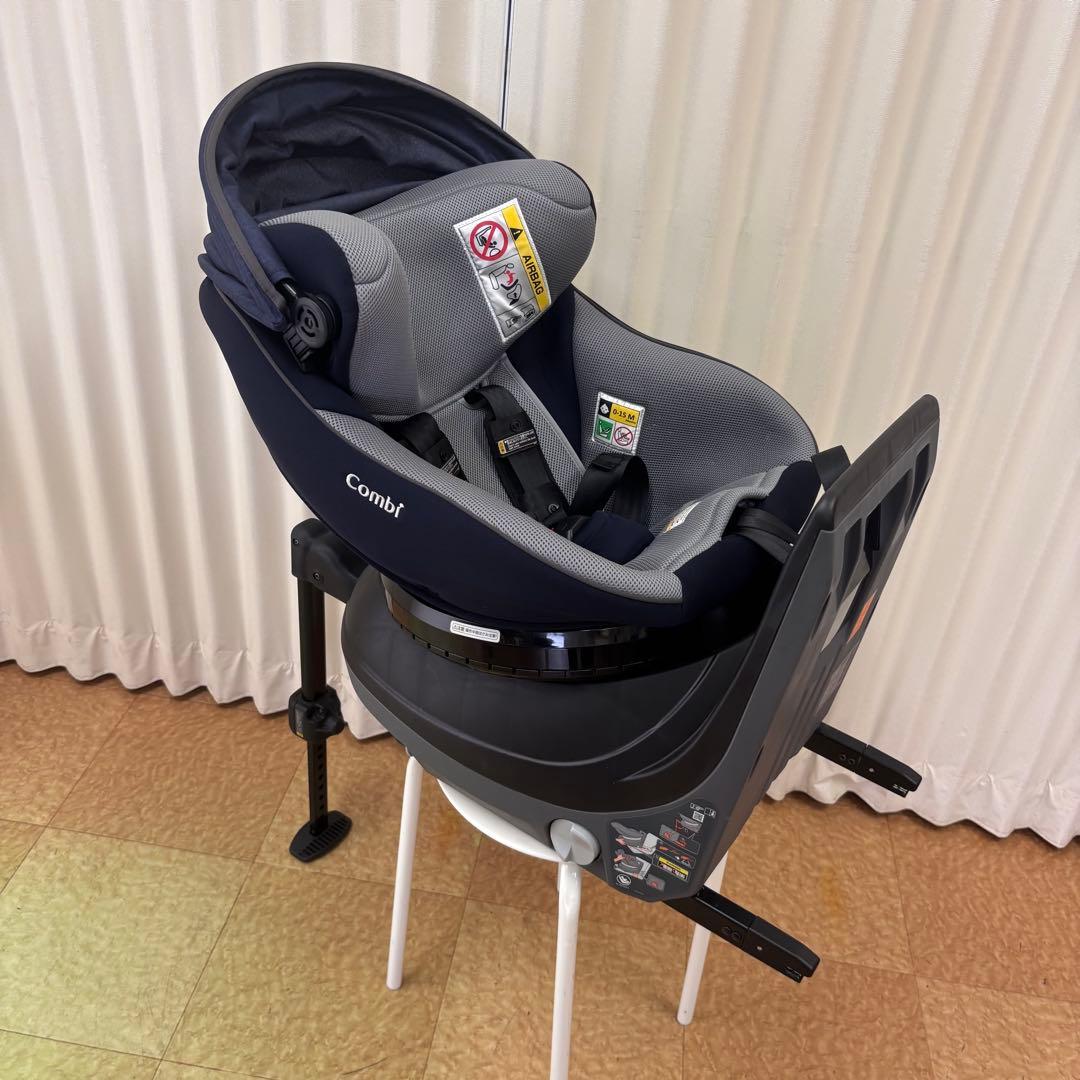 クリーニング済 ☆美品☆ コンビ クルムーヴ アドバンス ISOFIX ネイビー
