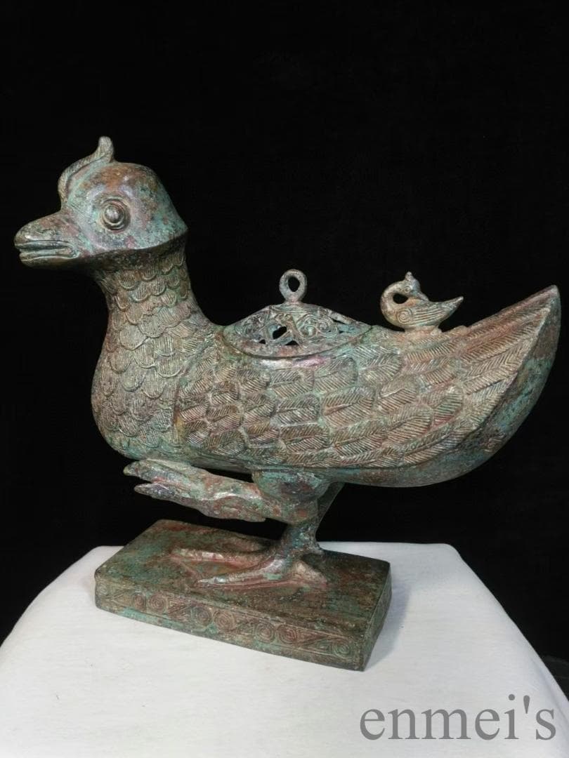 中国古美術 西周 青銅器 天鶏尊 禮器 酒器 神鳥造形 吉祥文様 古美術 旧蔵收