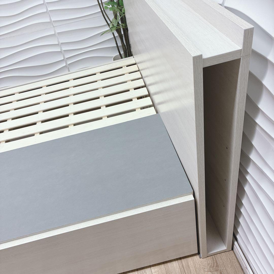 ◇大阪府 神戸市 配達料無料！◇ベッドフレーム◇収納コンセント付き◇シングル◇