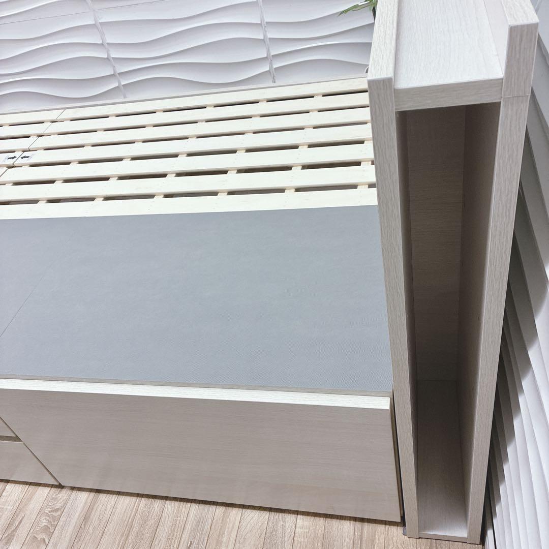 ◇大阪府 神戸市 配達料無料！◇ベッドフレーム◇収納コンセント付き◇シングル◇