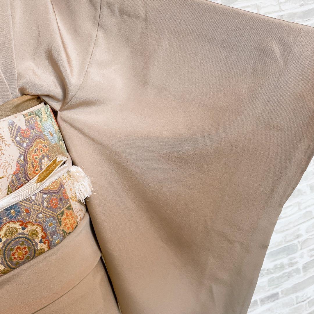 色留袖 フルセット 稲穂 鳥 丸に三つ柏 金駒 金彩 五つ紋 比翼仕立て