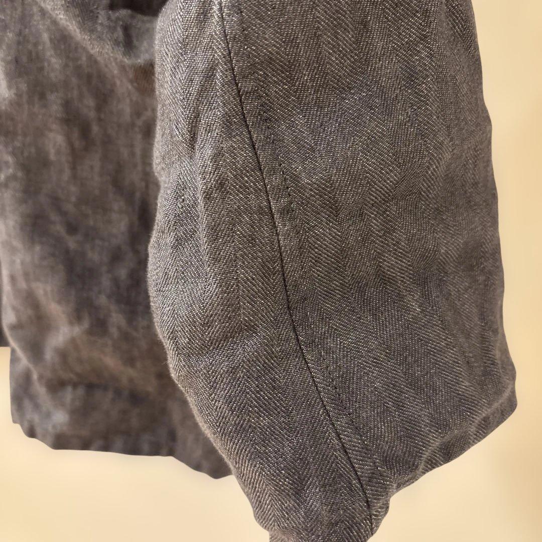 K*A様 COMOLI ピッコロ リネン ヘリンボーン スタンドカラー チャコー