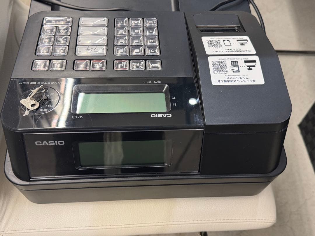 CASIO SR-G3-EX 電子レジスター 黒色 取扱説明書付き CASIO SR-G3-EX 電子