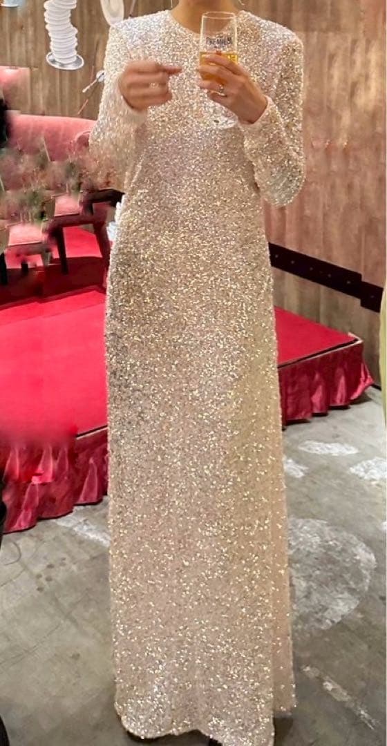 GANNI スパンコールドレス　二次会