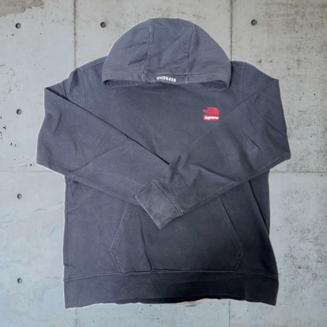 supreme × the north face フーディスウェット　ブラック