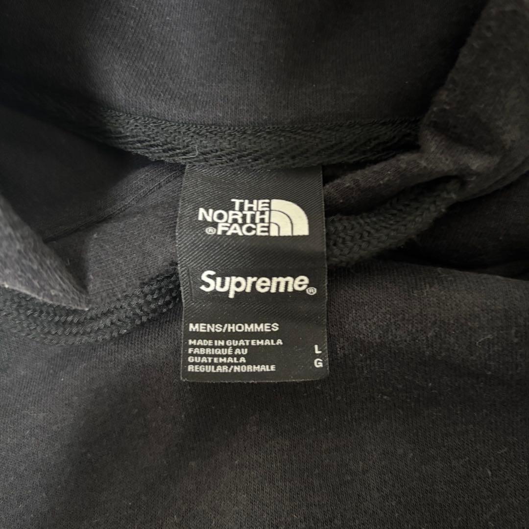 supreme × the north face フーディスウェット　ブラック
