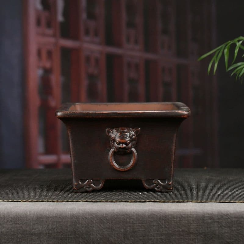 宜興紫砂鉢 金玉満堂多肉植物鉢 紫砂鉢 盆栽鉢 植木鉢 小品盆栽鉢