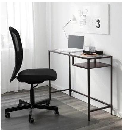 【開封のみ未使用】IKEA ヴィットショー ラップトップテーブル デスク　ガラス